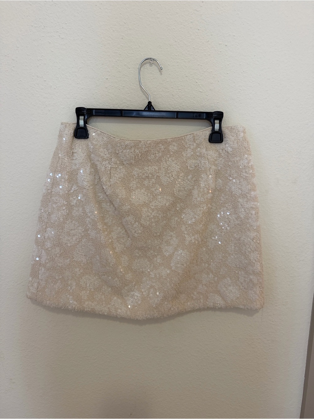 ANTONIO MELANI Beige Sequined Mini Skirt✨🤍